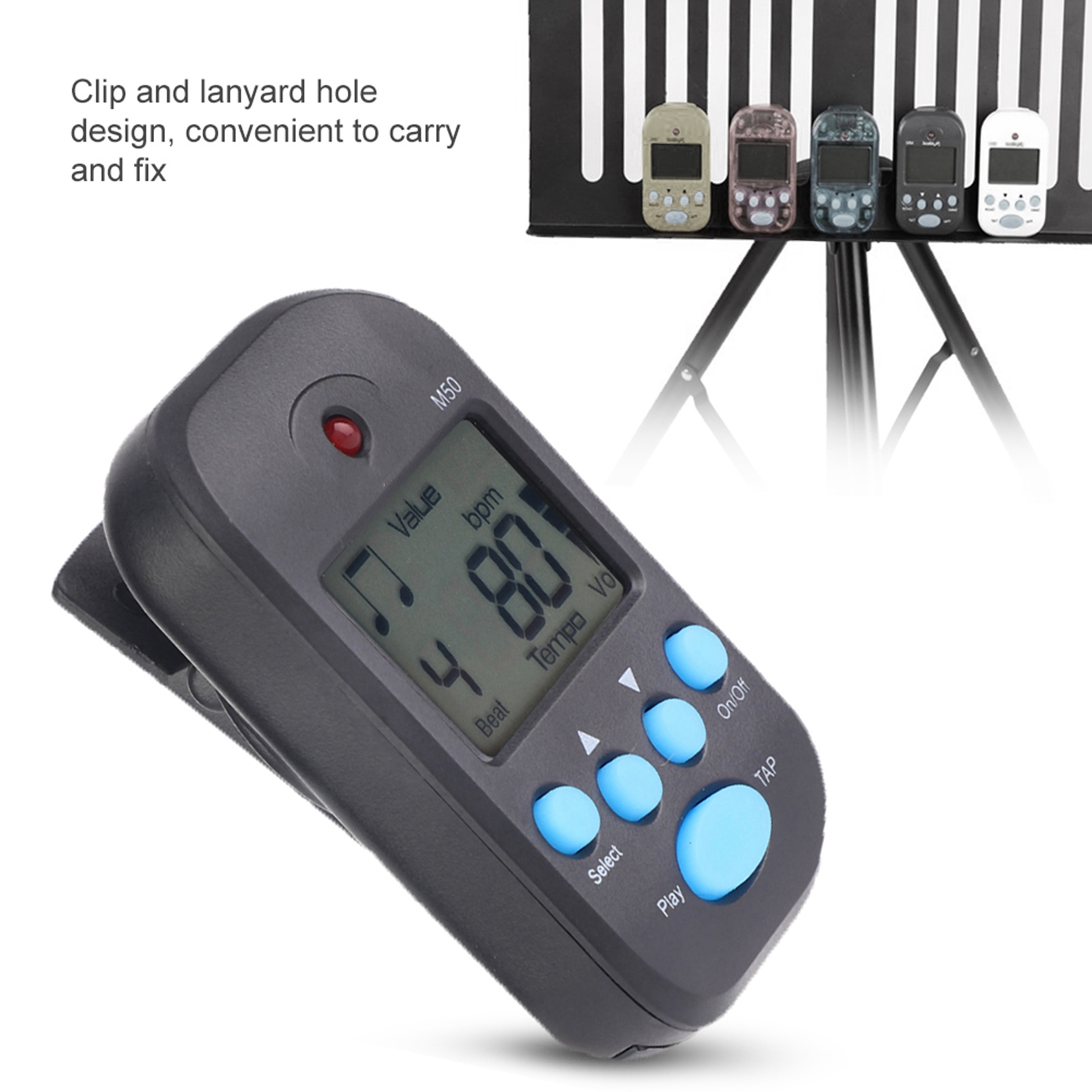 Musical Instrument Strings - Mini metrônomo profissional clip-on lcd digital