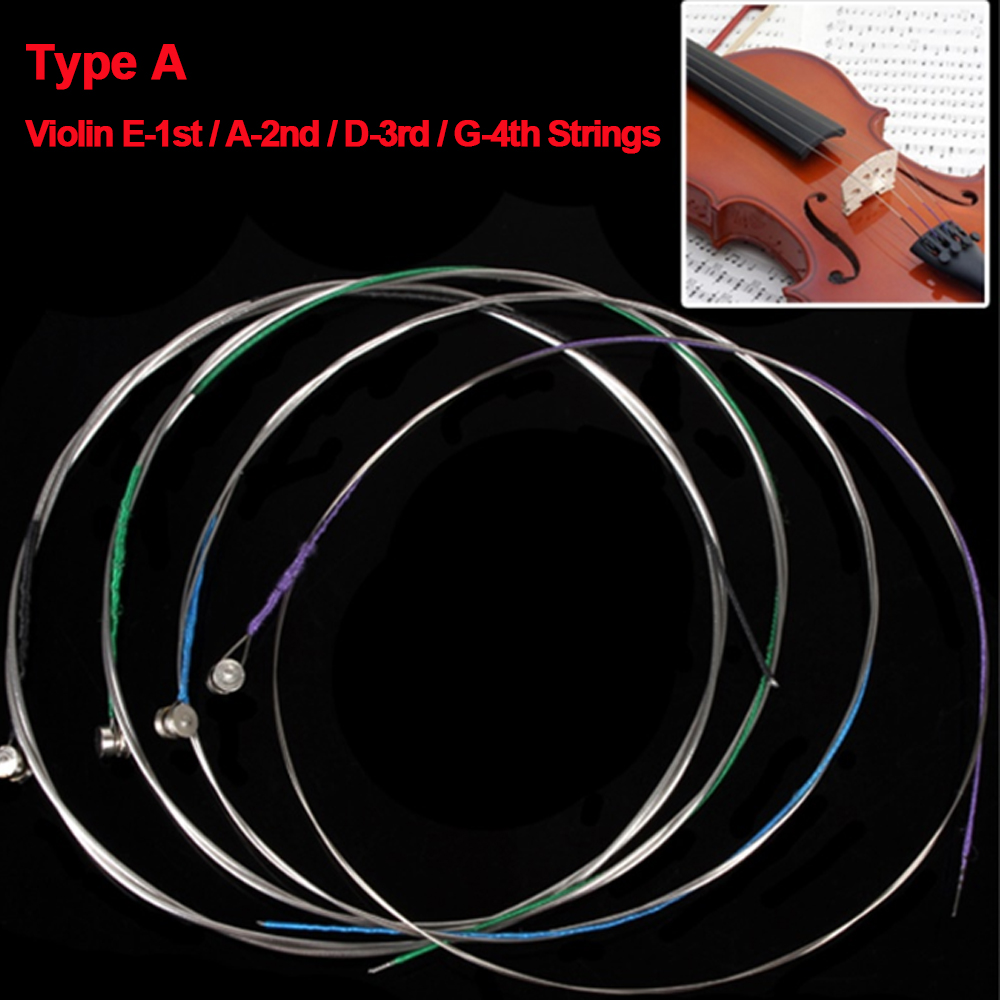 Musical Instrument Violin - 4 pçs/set Cordas de Violino E-A-D-G