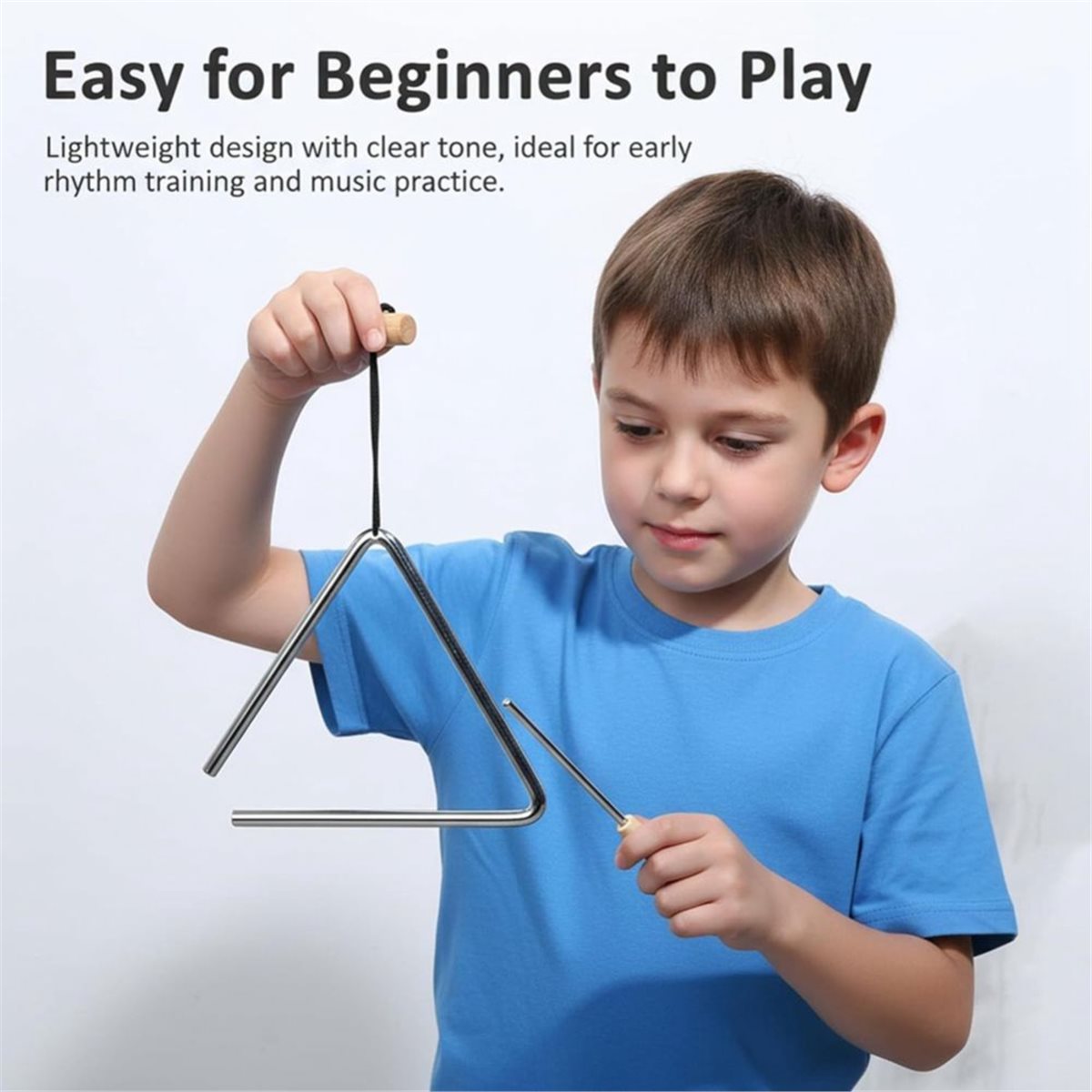 Triangle Beater Music - B72ABG 2PCS Instrumento Musical Triangular de