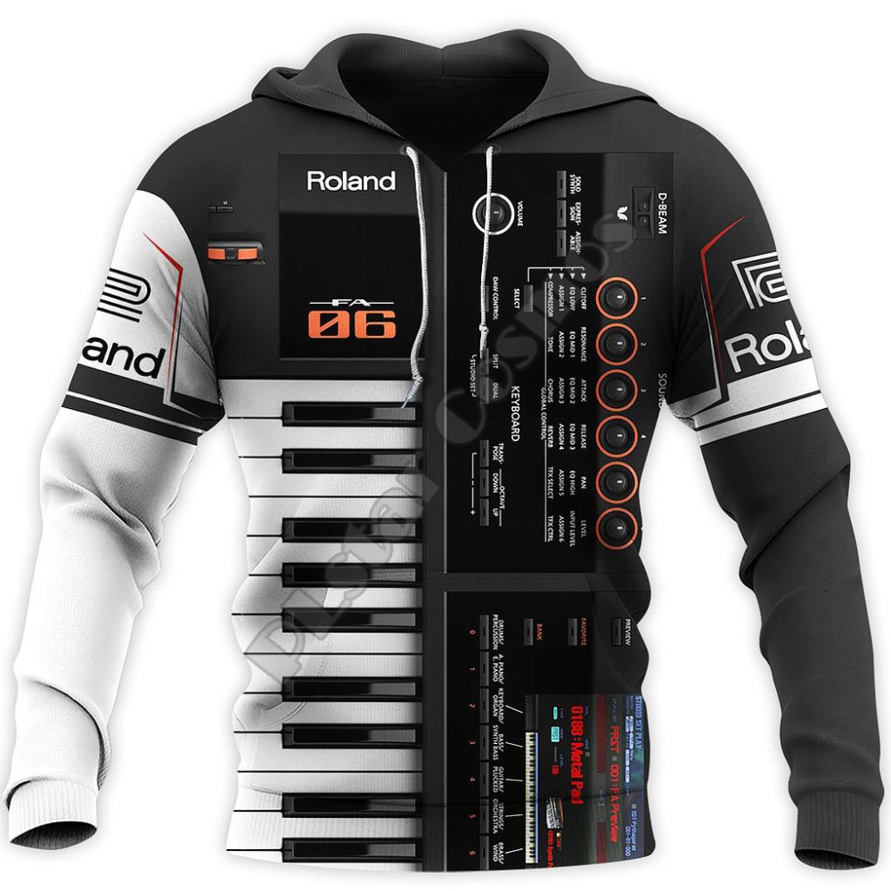 Musical Instrument Names - 3D Printed Music Hoodies para homens