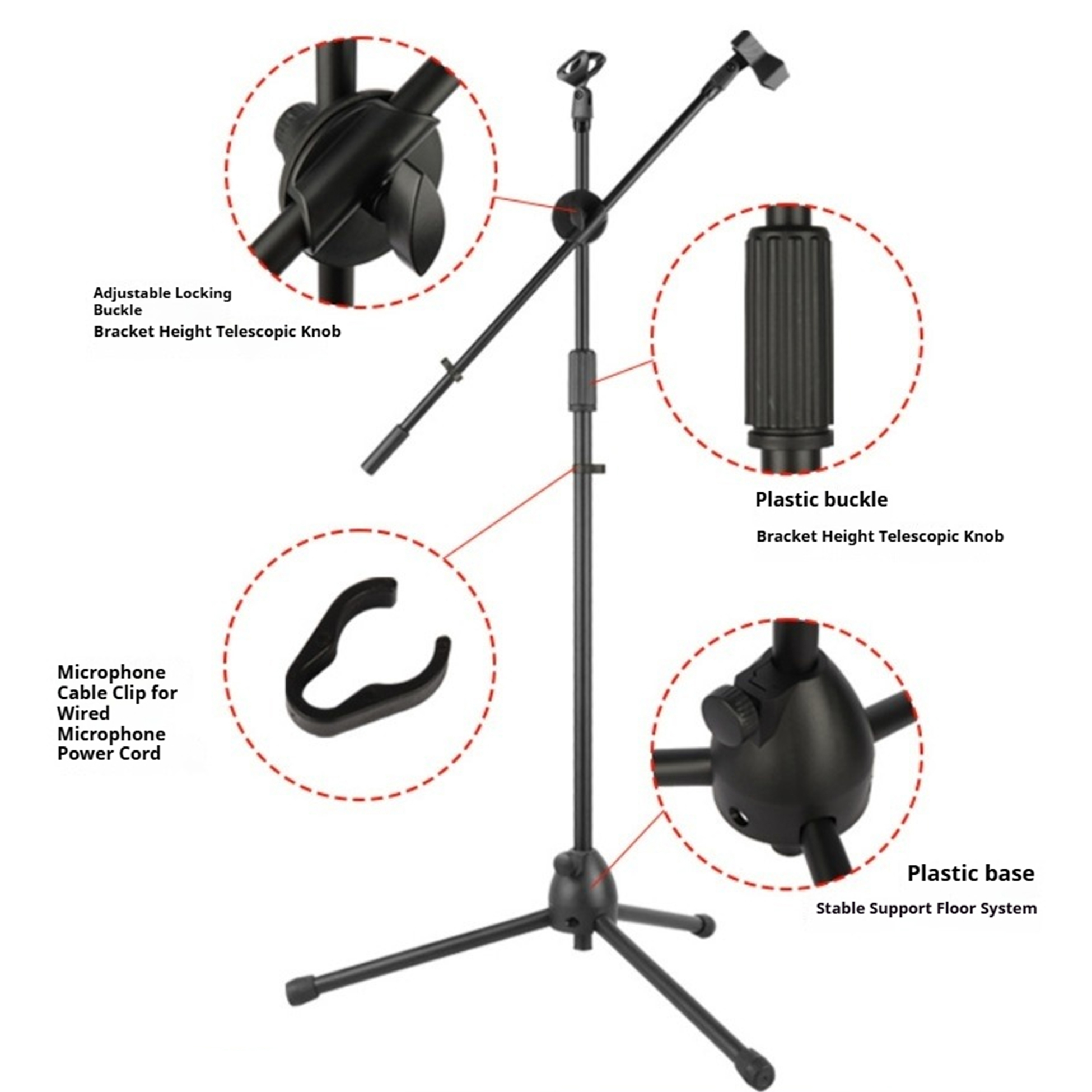Suporte de Microfone de Chão c - Musical Instrument You Shake avaliação e preço