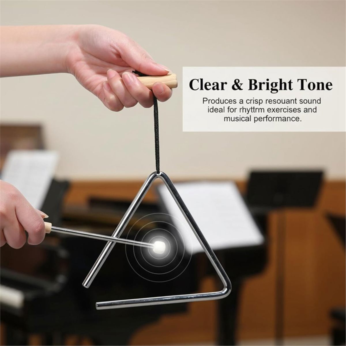 B72ABG 2PCS Instrumento Musica - Triangle Beater Music avaliação e preço