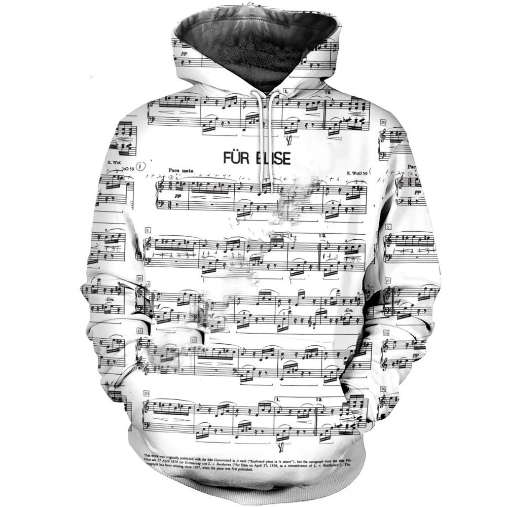 3D Printed Music Hoodies para  - Musical Instrument Names avaliação e preço